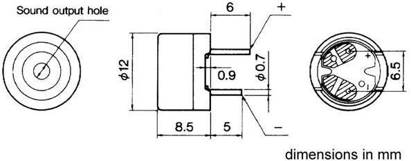 Produktbild Velleman Products & Buzzers PIEZOKERAMISCHER SCHALLWANDLER 1.5Vac 2.048kHz 88dB (PRINTMONTAGE)