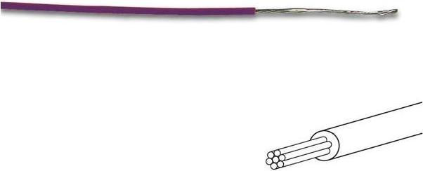 Actual product image Cables HOOK-UP WIRE - ø 1.4 mm - 0.2 mm² - MULTICORE - VIOLET