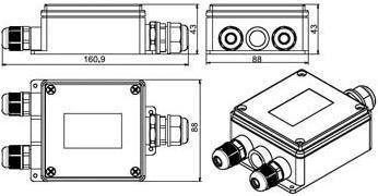 Actual product image Velleman TERMINAL BOX 3 WAY - WATERPROOF - IP68 (Housing)