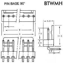 Produktbild Velleman PLATINEN-STECKVERBINDER 90° - STIFTLEISTE - 2-POL.