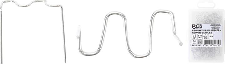 Produktbild BGS Reparatur-Klammern | W-Form | Ø 0,6 mm | 100-tlg.