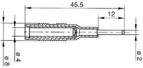Produktbild Hirschmann ÜBERGANGSSTECKER 2 mm auf 4 mm / SCHWARZ (MZS 2)