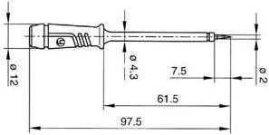 Produktbild Hirschmann Prüfspitze mit Elastischer Isolierhülse 4 mm (Prüfspitze)