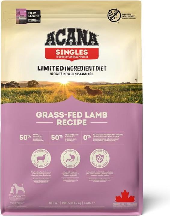 Image du produit Acana Dog Singles GRASS-FED LAMB 2kg (Adulte, 1 pcs, 2000 g)