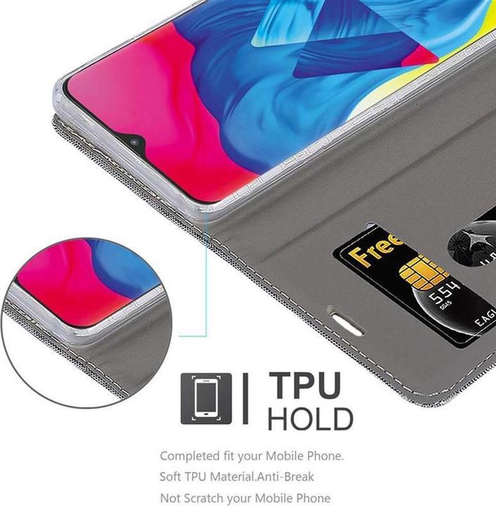 Produktbild Cadorabo Book Jeans Optik Cover (Samsung Galaxy A10, HTC One M10)