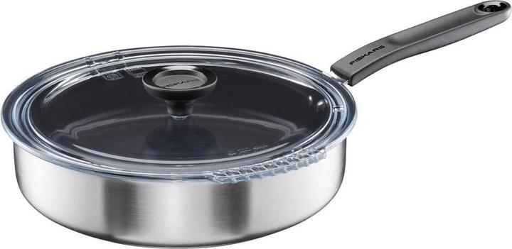 Actual product image Fiskars PAN SAUTE FF 26CM CER COAT W LID 1072314 (26 cm, Frying pan, Stainless steel)