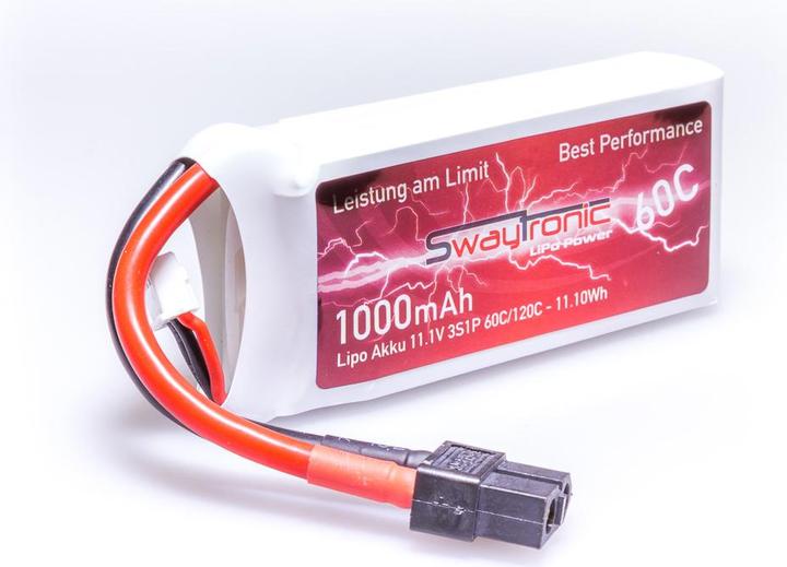 Image du produit Swaytronic 3S 11.1V 1000mAh 60C/120C XT60 (11.10 V, 1000 mAh)