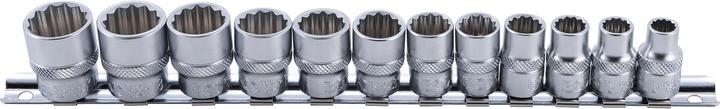 BGS Doppenset, twaalfkant | aandrijving vierkant 10 mm (3/8") | SW 8 - 19 mm | 12 stuks.