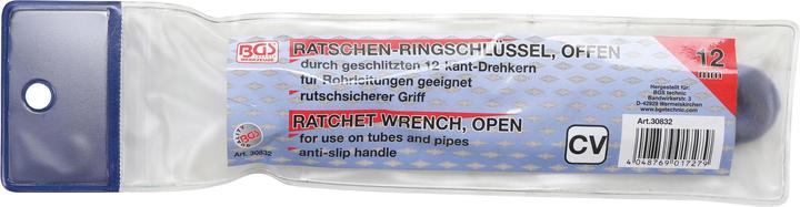 Produktbild BGS Ratschen-Ringschlüssel, offen SW 12 mm (10 mm)