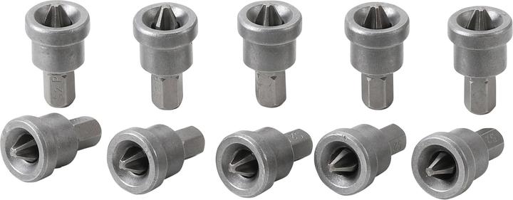 BGS Bit Set with Depth Stop for Plasterboard 6.3 mm (1/4") Drive Cross Slot PH 2 10 pcs. (6.3 mm)