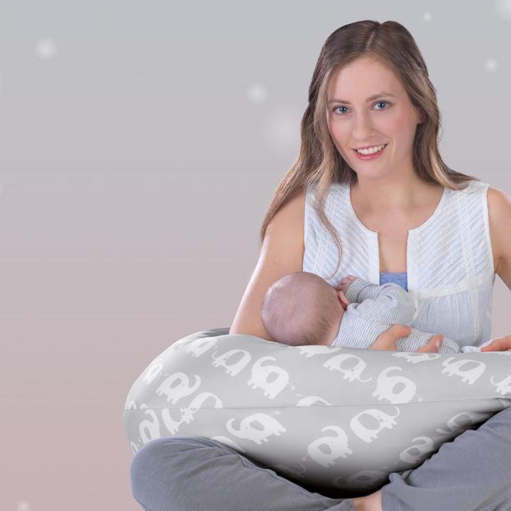 Produktbild Theraline Stillkissen Ersatzbezug für Stillkissen Das Komfort 180 cm - Elefantenherde