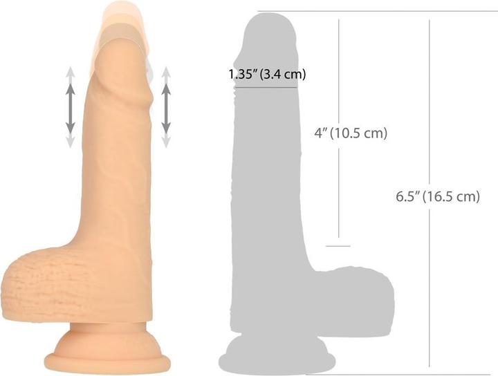 Actual product image Naked Addiction Thrusting Dong with Remote 16.5 cm Vanilla