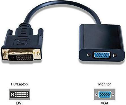 Actual product image ProXtend DVI-D 24+1 to VGA Adapter Black 20cm (DVI, 20 cm)
