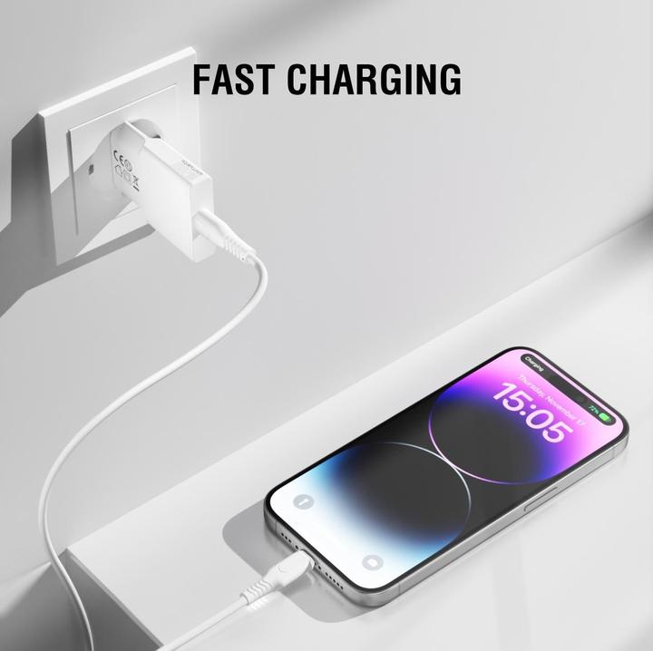 Immagine prodotto 4smarts Caricabatterie PDPlug Slim 20W GaN 1C e cavo USB-C 1,5m bianco (20 W)