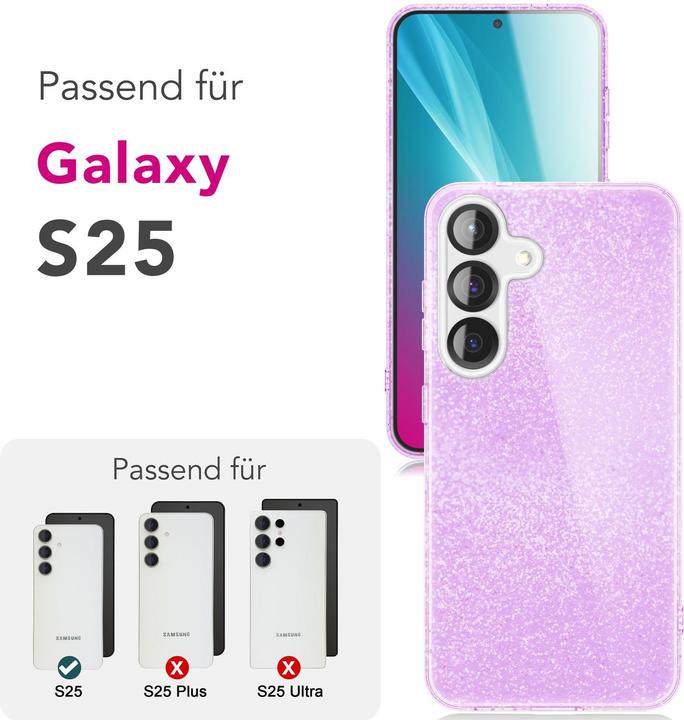 Produktbild Nalia ShinePop - Stabile Glänzende Glitzer Hülle - Glamour Glitter Cover (Samsung Galaxy S25)