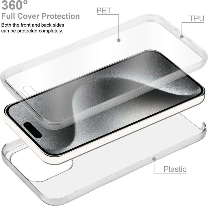 Produktbild Cadorabo TPU 360 Grad Hülle für Apple iPhone 15 PRO (Apple iPhone 15 Pro)