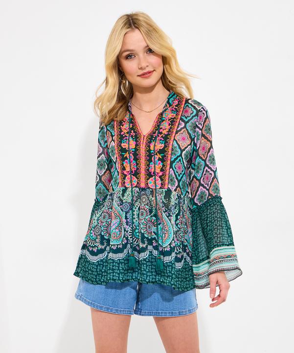 Joe Browns Floral Geometric Boho Tunic Top (18)