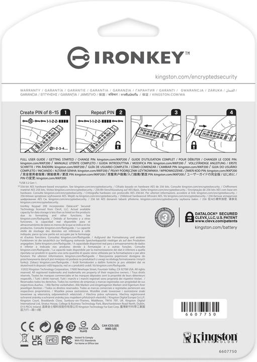 Produktbild Kingston IronKey Keypad 200 (8 GB, USB-A)