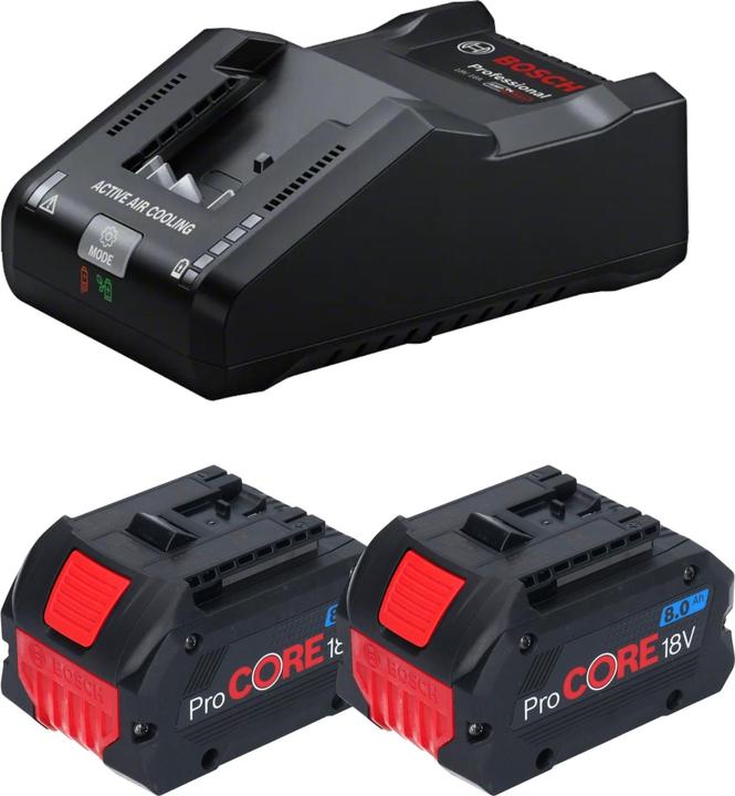 Image du produit Bosch Professional Kit de démarrage Bosch 2x ProCORE 18 V 8,0 Ah Professional Batterie Li-Ion à insertion ( 2x (18 V)