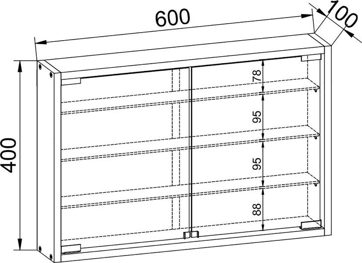 Produktbild VCM Vitrine (60 x 10 cm)