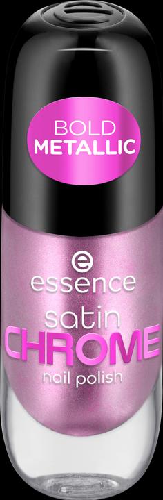 essence satin CHROME nail polish (Artificial Pinktelligence, Farblack)