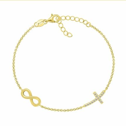 Immagine prodotto Brilio Argento - Bracciale d'argento da donna Infinity e Croce BRC178W