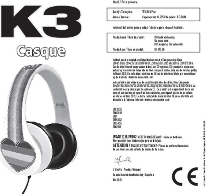 Productafbeelding K3 Hoofdtelefoons