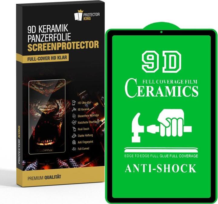 Protectorking 3x Ceramic-Glass Full Cover HD Klar (3 Stück, Galaxy Tab S6 Lite)