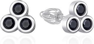 Agato - Silver earrings with black zircons AGT-E032SBK