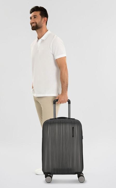 Immagine prodotto Polestream Moonrock 4 Rollen Kabinentrolley 55 cm mit Dehnfalte (34 l, Bagaglio a mano (fino a 50 litri))