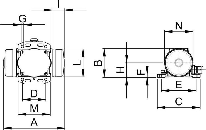 Produktbild NV Elektro Vibrator Aussenvibratoren Serie NEA/NEG/NED