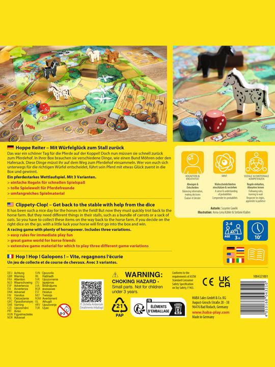 Actual product image Haba Hoppe Rider (Spanish, French, Italian, English, German, Dutch)
