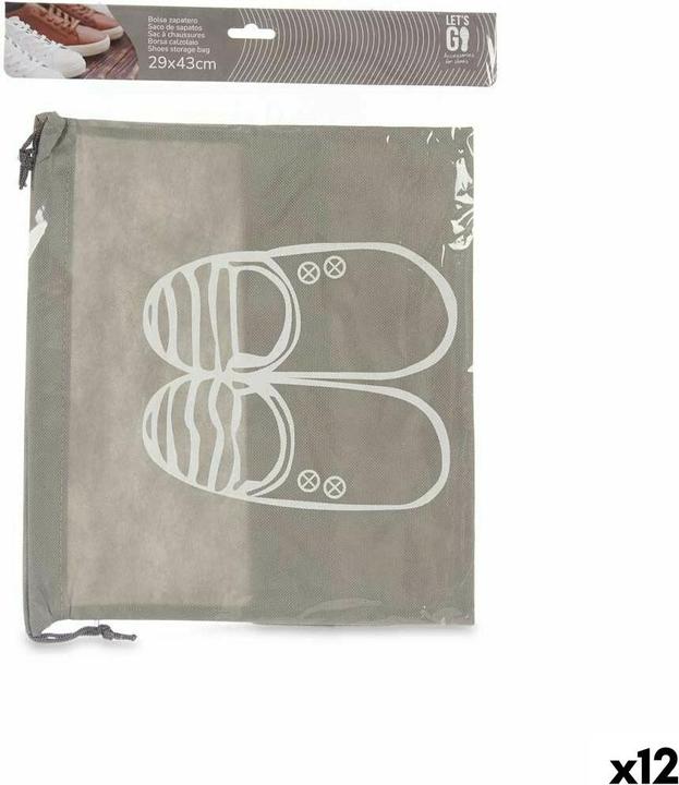 Produktbild Natec Schuhständer Grau PVC 29 x 43 cm Stoff (12 Stück) (29 x 43 cm)