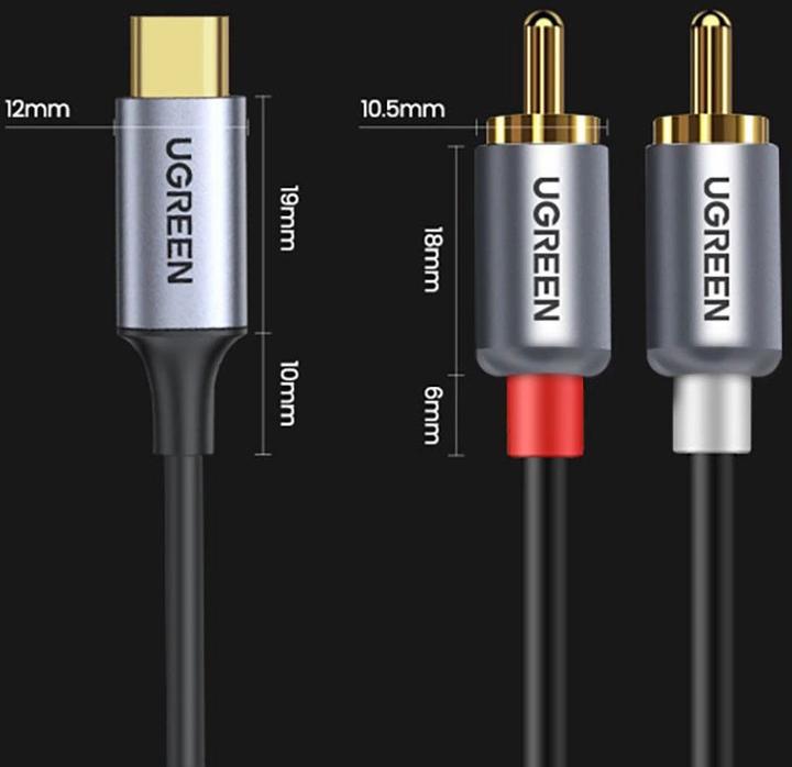 Produktbild Ugreen 2x Cinch — USB C (1.50 m, Cinch)