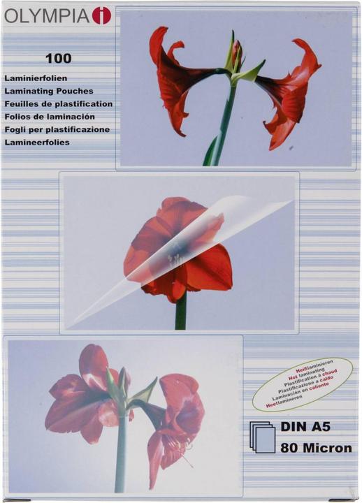 Actual product image Olympia Laminating foils (A5, 100 Piece, 80 µm)