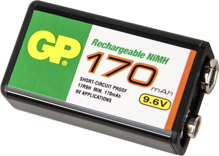Produktbild GP Batteries 9 V Block-Akku NiMH 6LR61 170 (1 Stk., 9V Block, 170 mAh)