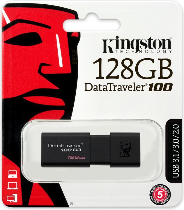Produktbild Kingston DataTraveler 100 G3 (128 GB, USB-A)