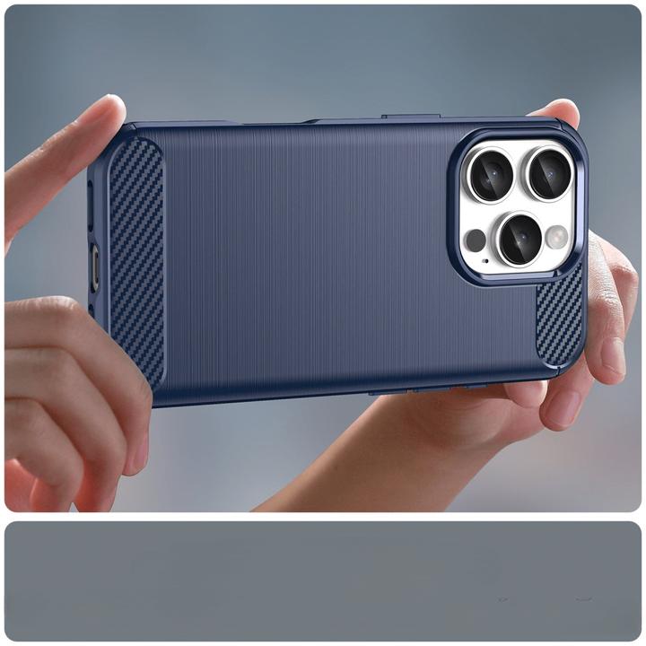Produktbild Cover-Discount iPhone 16 Pro - Metall Carbon Look Hülle (Apple iPhone 16 Pro)
