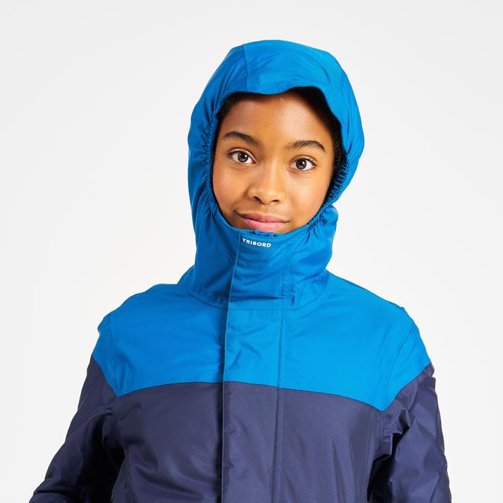 Immagine prodotto Tribord Giacca da vela per bambini calda e impermeabile 100 blu navy/blu (140)
