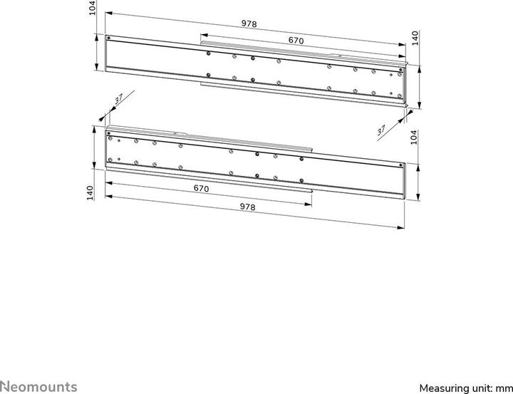 Produktbild Neomounts BOS Doppelschirm-Adapter (Standfuss, 65")