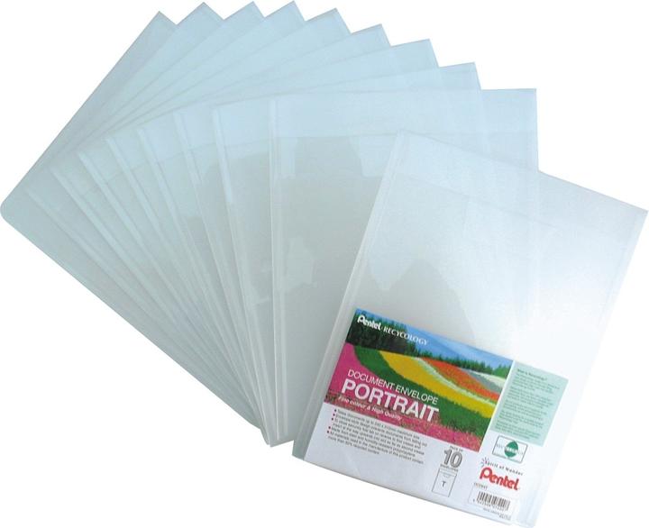 Actual product image Pentel Document envelope A4 transparent PU=10 pieces (A4, 1 x)
