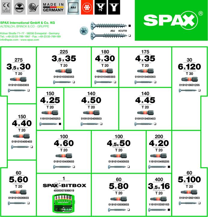 Produktbild Spax Montagekoffer L-BOXX (2445 Schrauben pro Stück)
