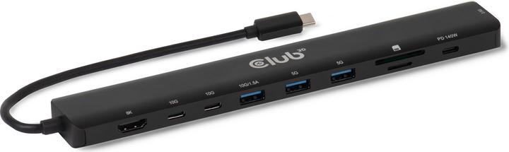Productafbeelding Club 3D Club3D Tragbare Docking USB-C ->2xUSB-C/3xUSB-A/HDMI/SD BK retail (USB-C, 10 Havens)