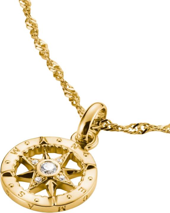 Immagine prodotto Thomas Sabo Charm-Anhänger Kompass mit Steinen Connect vergoldet (Argento)
