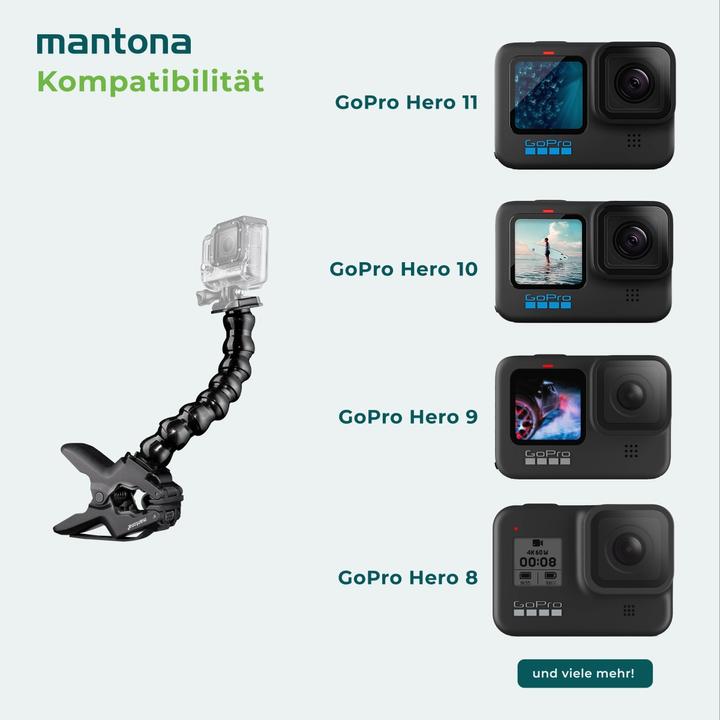 Produktbild mantona Maxi Auslegearm mit Klemme GoPro (GoPro HERO8 Black)
