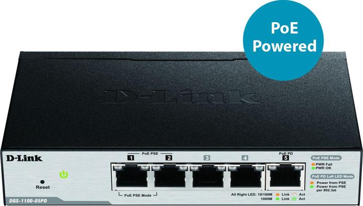 Immagine prodotto D-Link Dgs-1100-05pd (5 Porti)