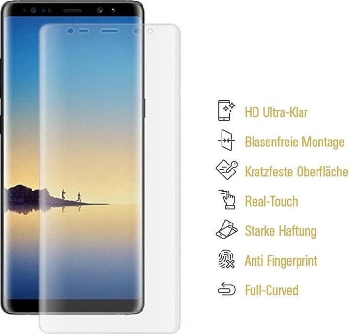 Produktbild Protectorking 4x Panzerfolie Anti-Shock Full Cover HD Klar (4 Stück, Samsung Galaxy Note 8)