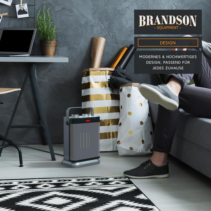 Actual product image Brandson Fan Heater - Ceramic Fan Heater 1800 W, Ceramic Heater with Temperature Control & Fan Function (1800 W)