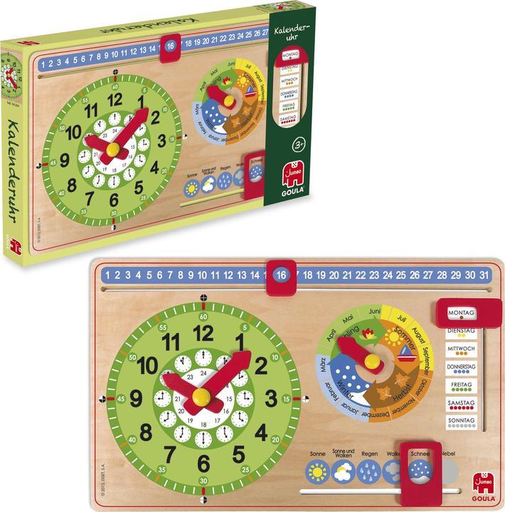 Actual product image Goula Calendar clock small format (German)