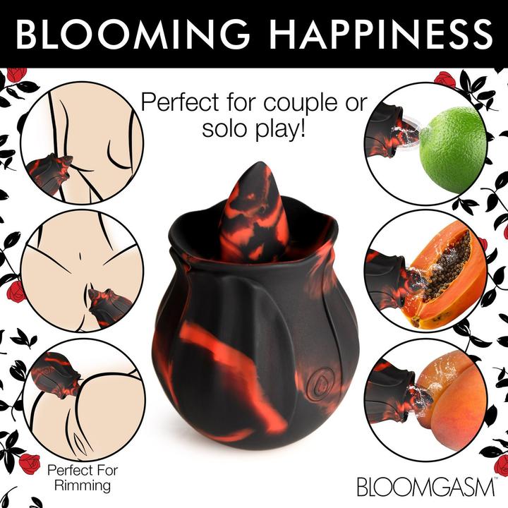 Produktbild Frisky BLOOMGASM Black Kiss Rimmende RosenVibrator Rot/Schwarz